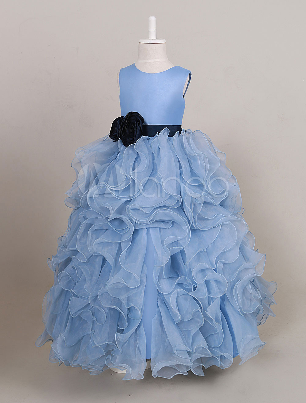 Baby Mädchen Taufkleid Organza - Festliches Kleid Für Taufe & Hochzeit | Größen 3 Monate - 6 Jahre