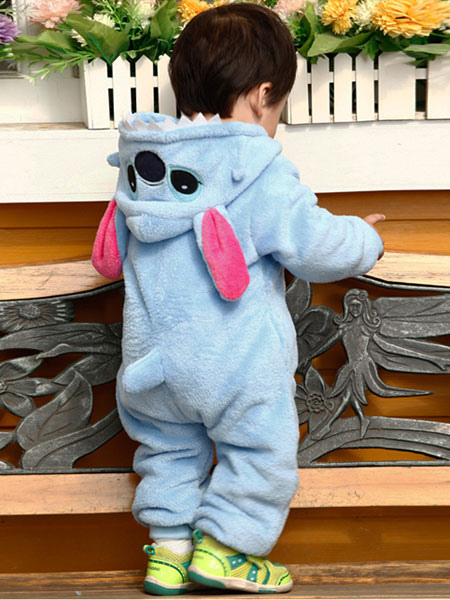 Disfraz Halloween Puntada de Kigurumi traje mono pijama Halloween Cosplay ropa dormir para niño en azul Halloween - Costumeslive.com