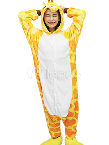 Onesie Animale Costume Coppia Flanella Pigiama Giraffa Kigurumi zqwEPTW