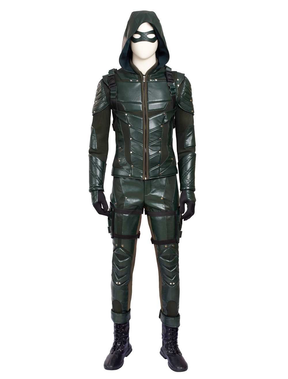 Arrow Season 4 Green Arrow Oliver Queen Cosplay Costume Full Set Halloween Fit 