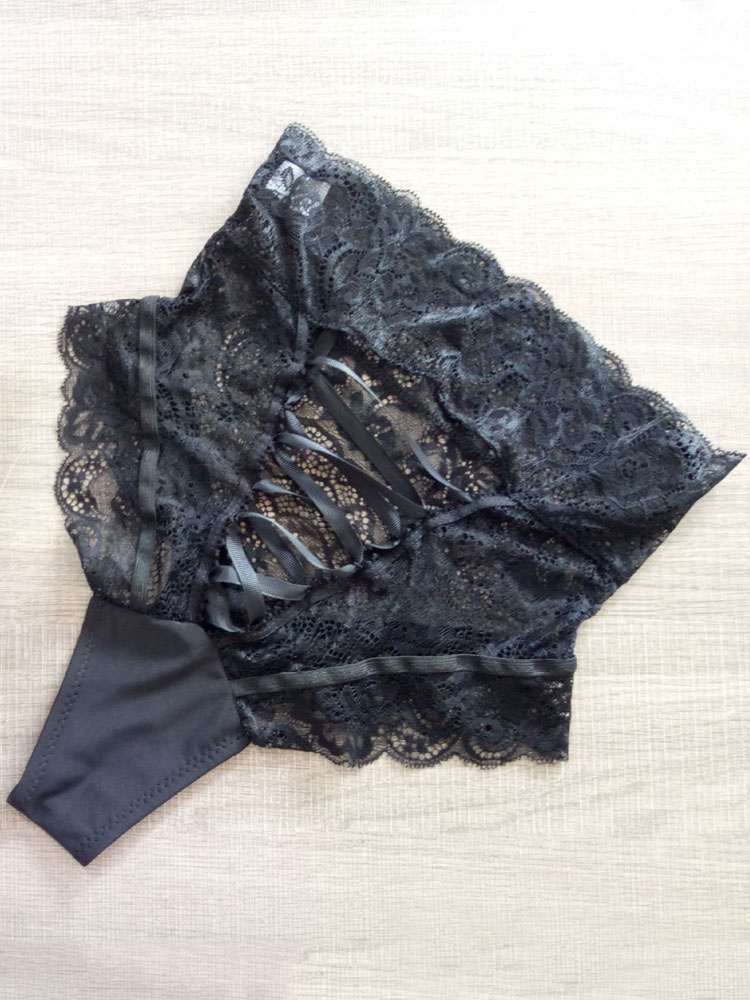 Lingerie Bras & Panties | Black Sexy Panties Lace Up Women Underwear - LI58193