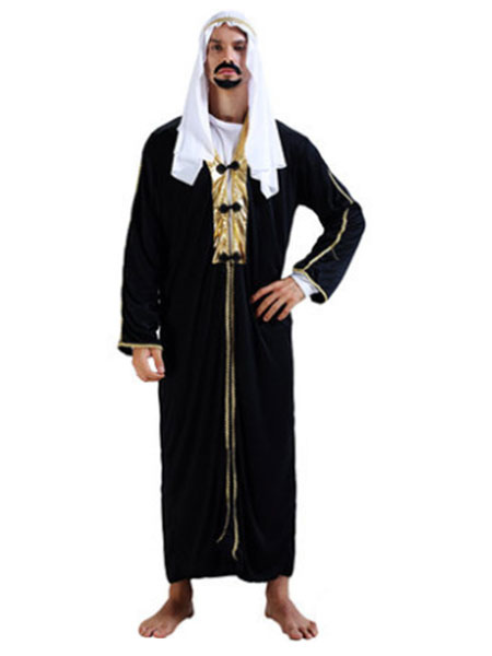Vestido negro asiático halloween traje árabe hombre - Milanoo.com