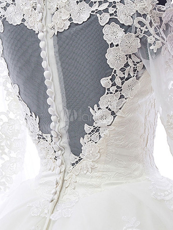 Lace Wedding Dress Princess Bridal Dress White Off The Shoulder ...