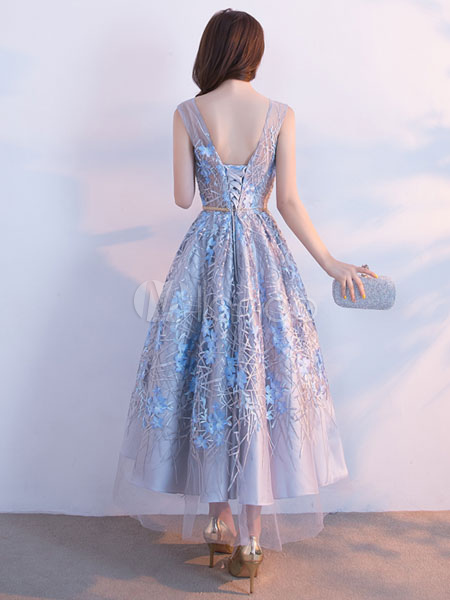 Jewel Embroidered Prom Dress