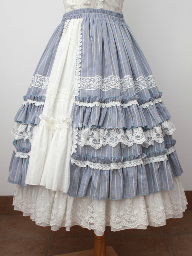 Rococo Lolita Dress SK Chiffon Light Grey Lolita Skirt - Milanoo.com