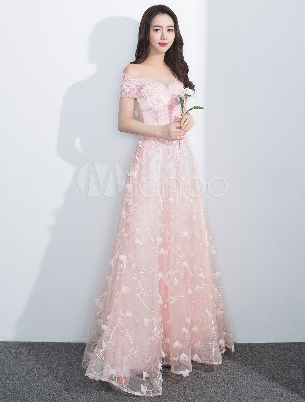 dark peach color gown