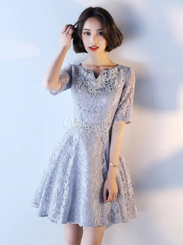 Light Grey Cocktail Dress