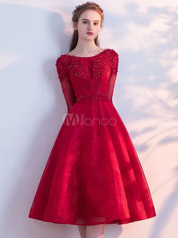 Short Prom Dresses 2021 Lace Backless Cocktail Dress Beading Three ...