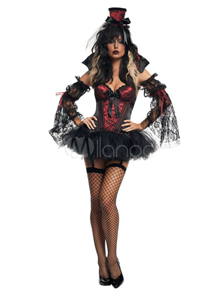 Scary Halloween Costume Black Bride Women\u0027s Short Dress With Headpieces Halloween