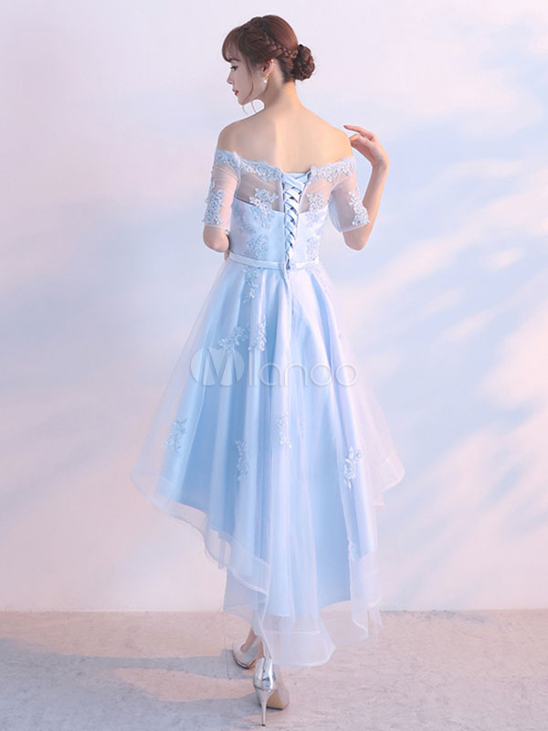pastel blue gowns