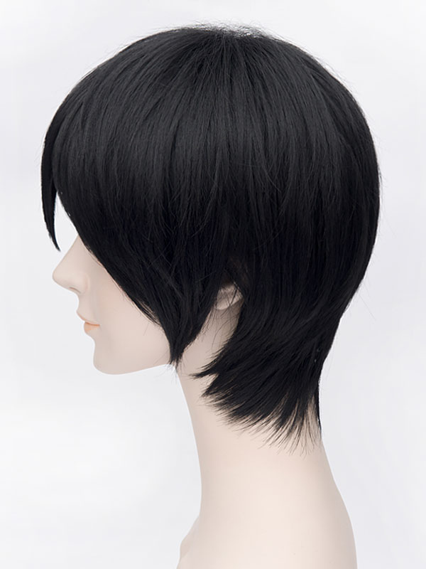 Anime Boys’ Wig Black Short Cosplay Wig Halloween