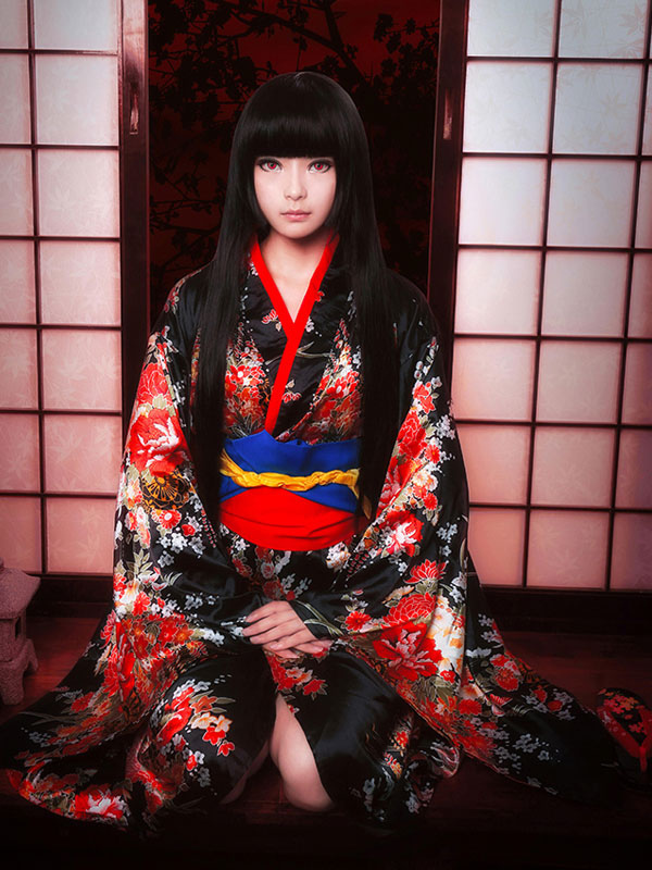 Hell Girl Enma Ai Halloween Costume Kimono Version 