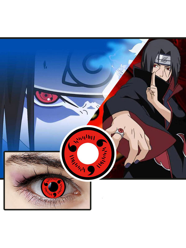 Naruto Uchiha Itachi Sasuke Sharingan 2020 Halloween Cosplay Lentilles De Contact