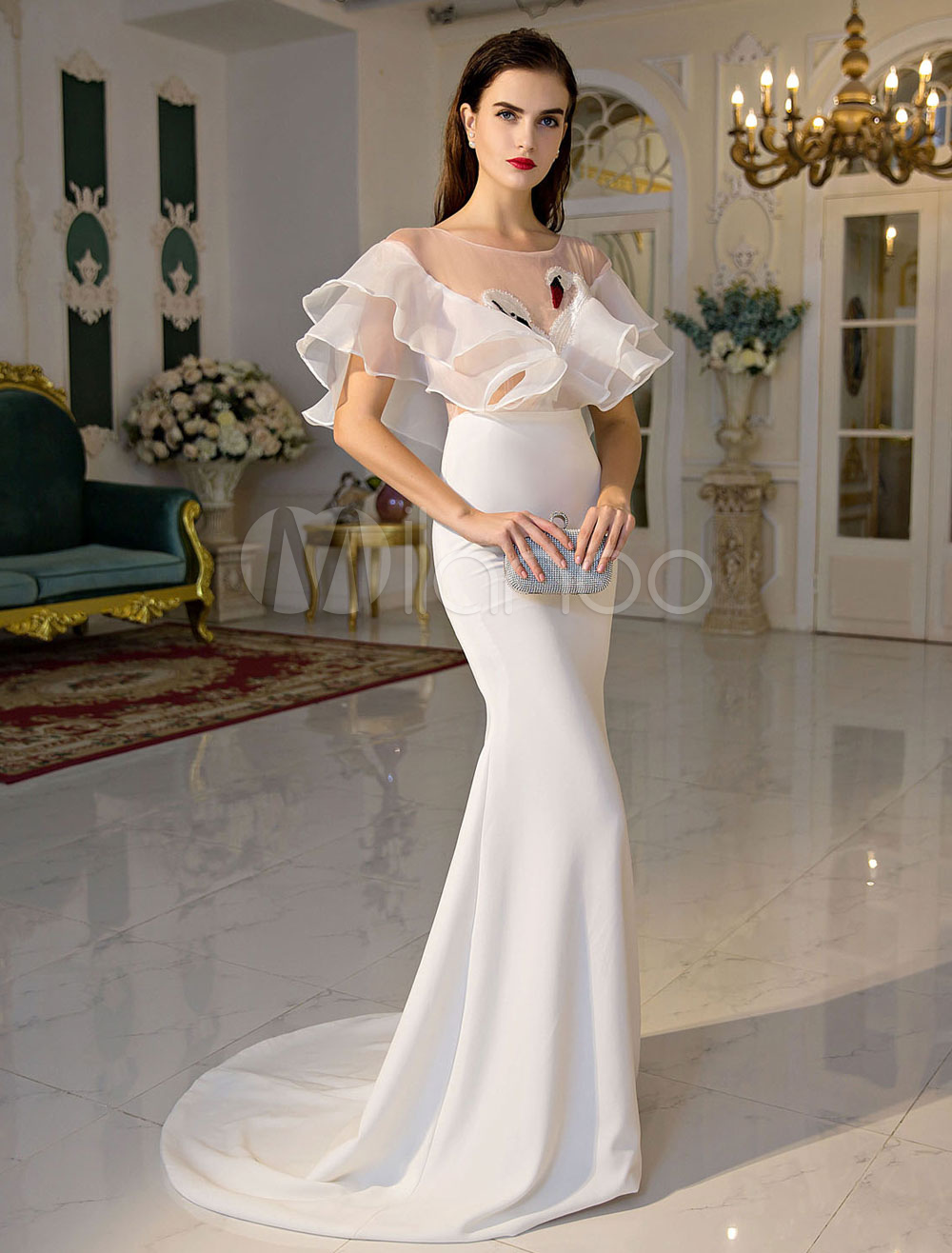 Robe Blanche SirÃ¨ne Robe Blanche SoirÃ©e Robe De SoirÃ©e Au