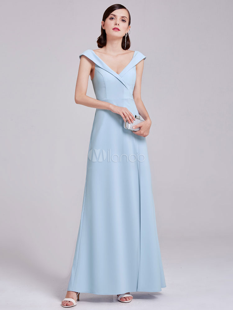 pastel blue long gown