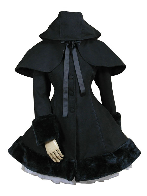 Blu Da Donna Cappotto Cape Victorian classico Gothic Lolita Costume Scuro jl-900 