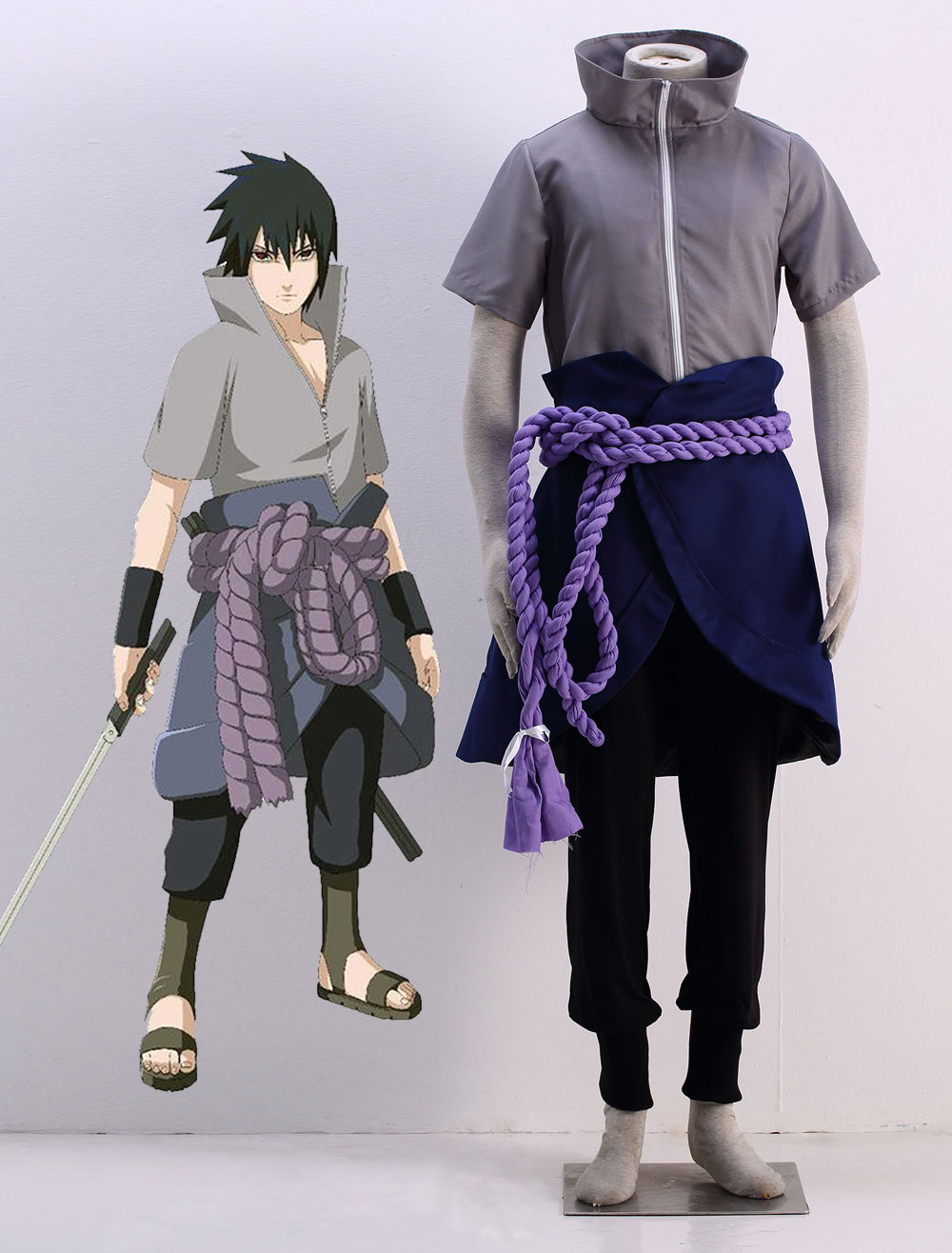 Shippuden sasuke uchiha cosplay traje