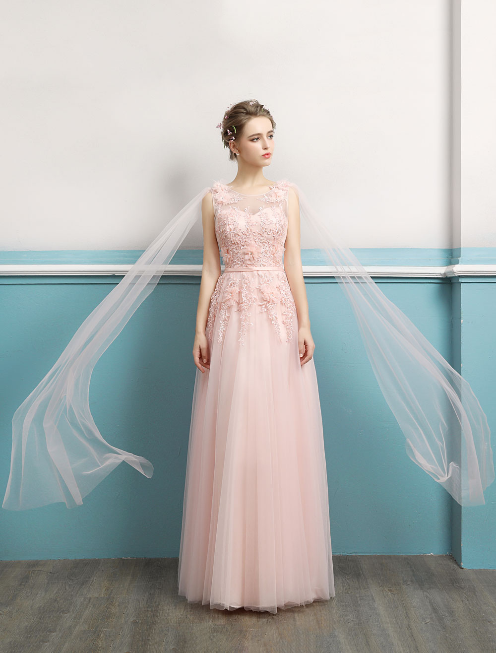 soft pink formal dresses