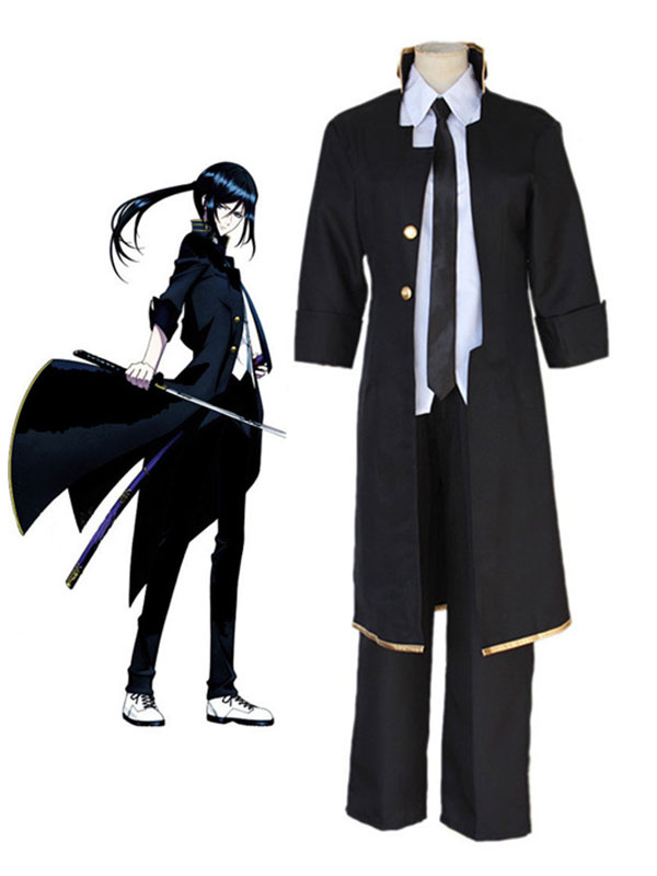 Halloween Disfraz Carnaval K De tela de uniforme con abrigo Anime Japonés  sets negra para hombre Carnaval 