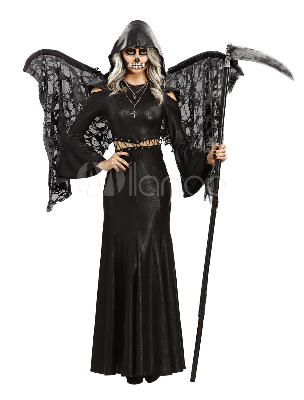 Disfraz Carnaval Disfraz de demonio Halloween para mujer vestidos alas traje fiesta traje 2 piezas Carnaval - Costumeslive.com