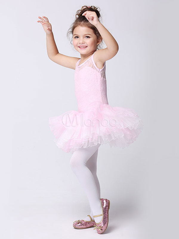 Girls Ballet Dance Costume Dress Pink Tutu Dress