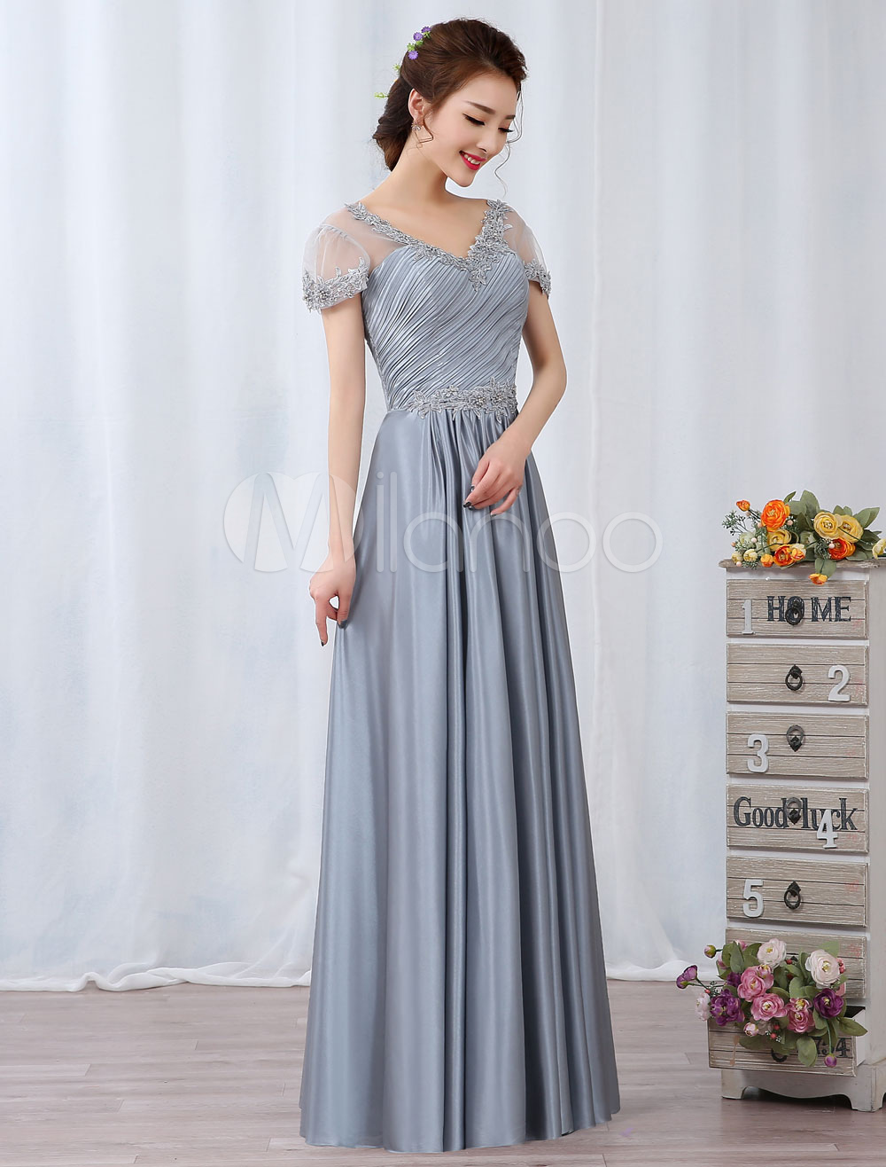 short sleeve wedding guest dress