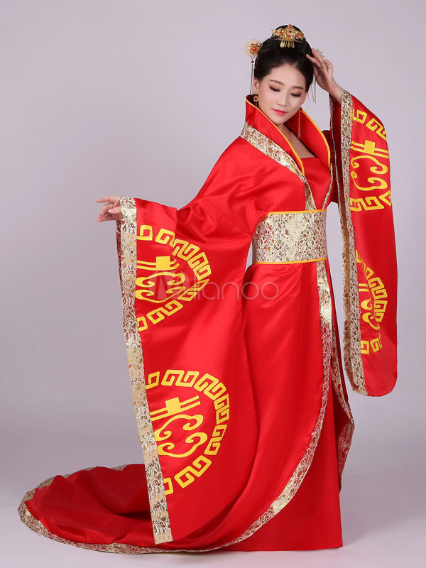 Rojo Satén Chino Clothing Vestido Ancient 3 Mujer Tang Traje Piezas Dynasty Tradicional Hanfu wRBxqCSO