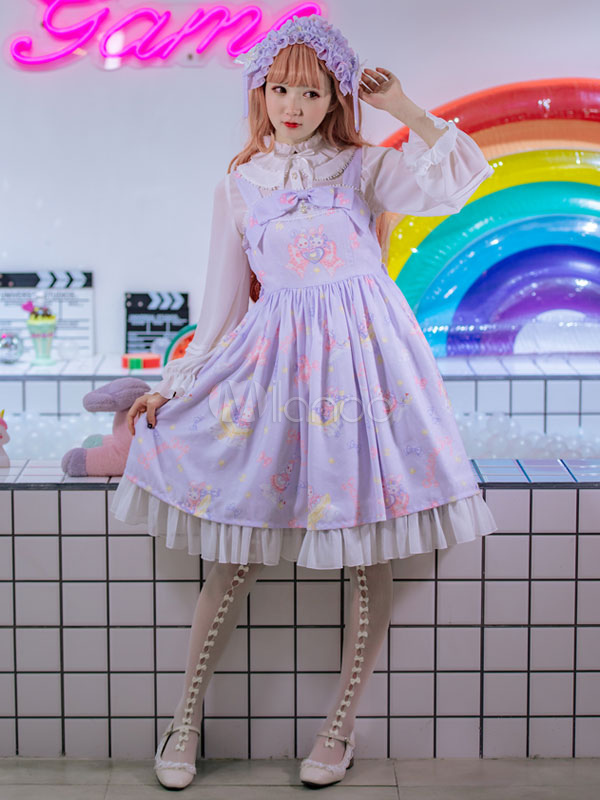 Sweet Lolita Jumper Skirt Jsk Banana Bunny Light Sweet Lolita Dress ...