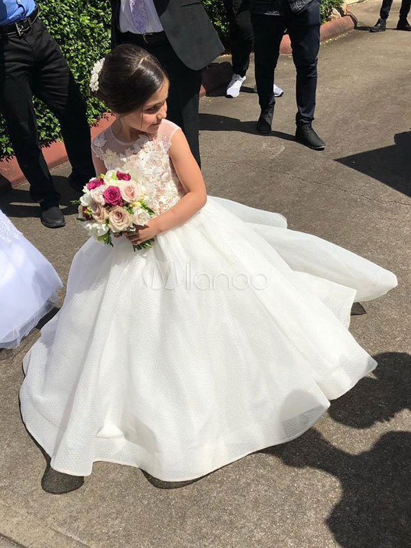 ivory childs bridesmaid dress