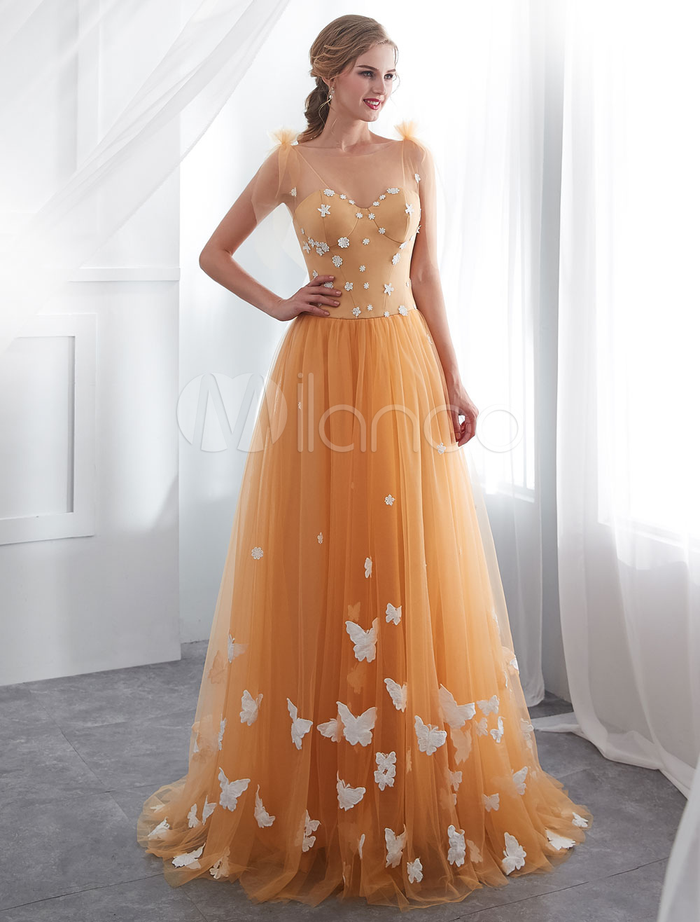 Mädchen Sommerkleid Mit Schmetterling Stickerei - Ärmelloses Partykleid