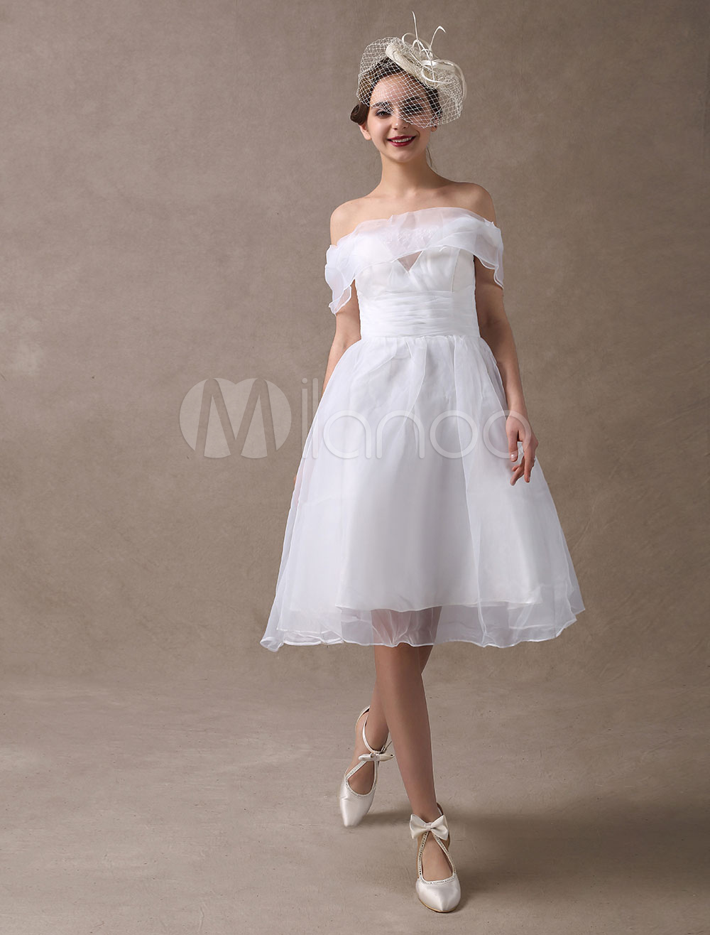 short off white wedding dresses