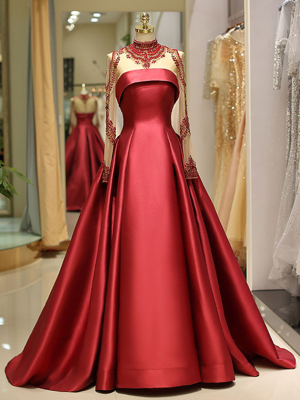 red princess prom dresses