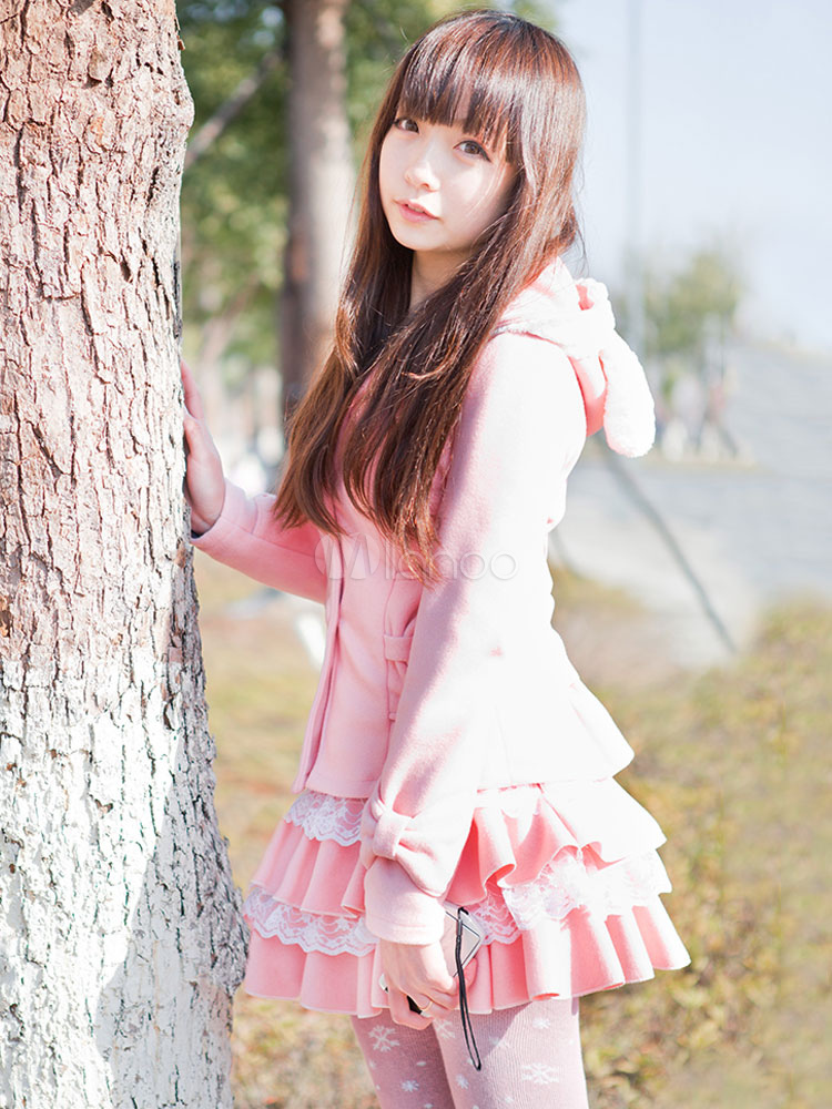 Classic Lolita Outfit Pink Bunny Ear 