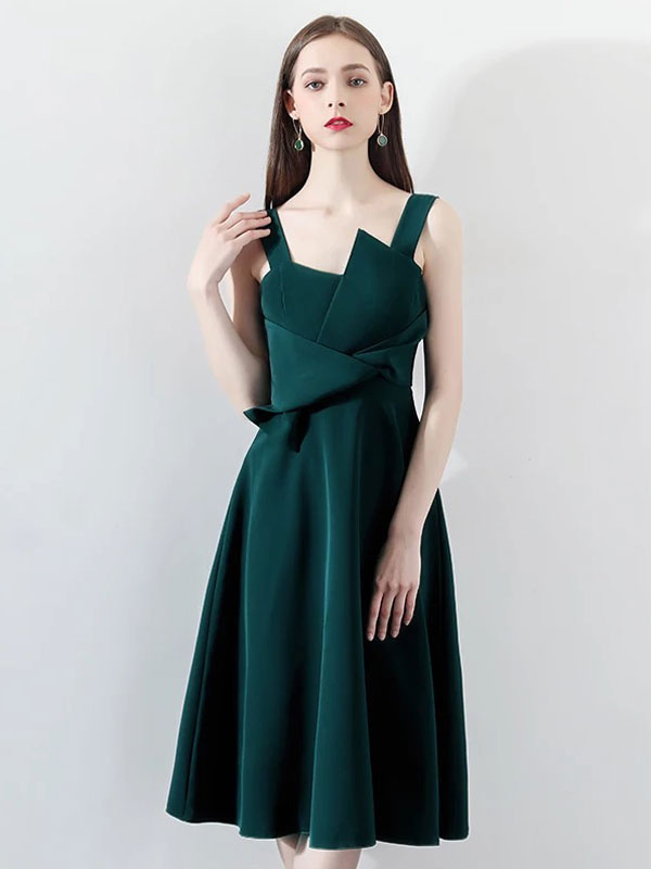 a line tea length formal dresses