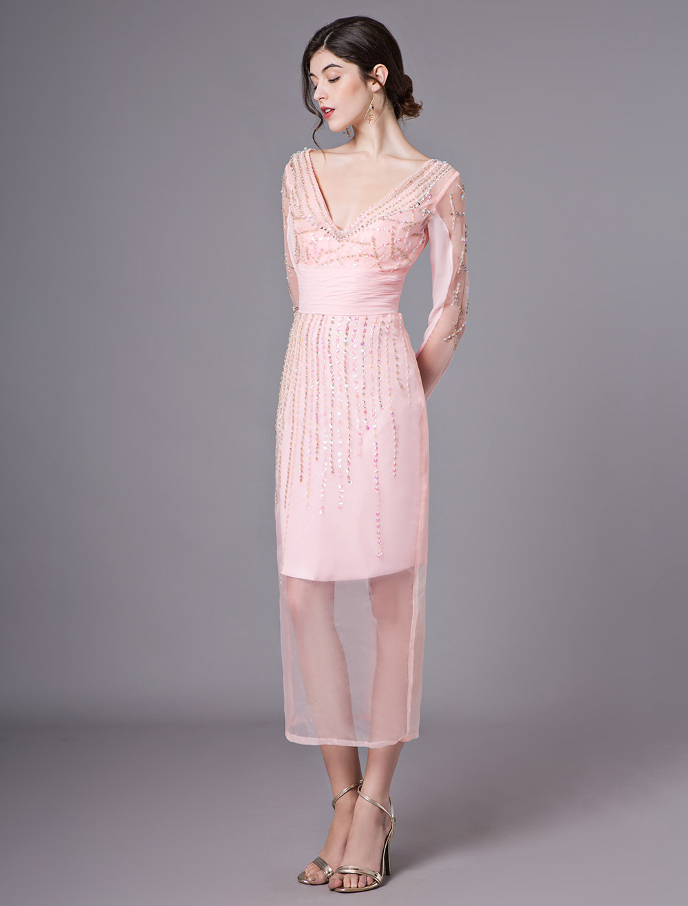 pink cocktail dress for wedding