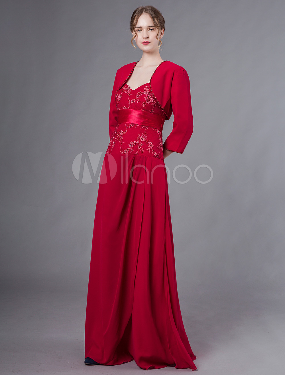 TANPAUL Brautmutterkleid Chiffon - Elegantes Teelängen-Kleid Für Feste