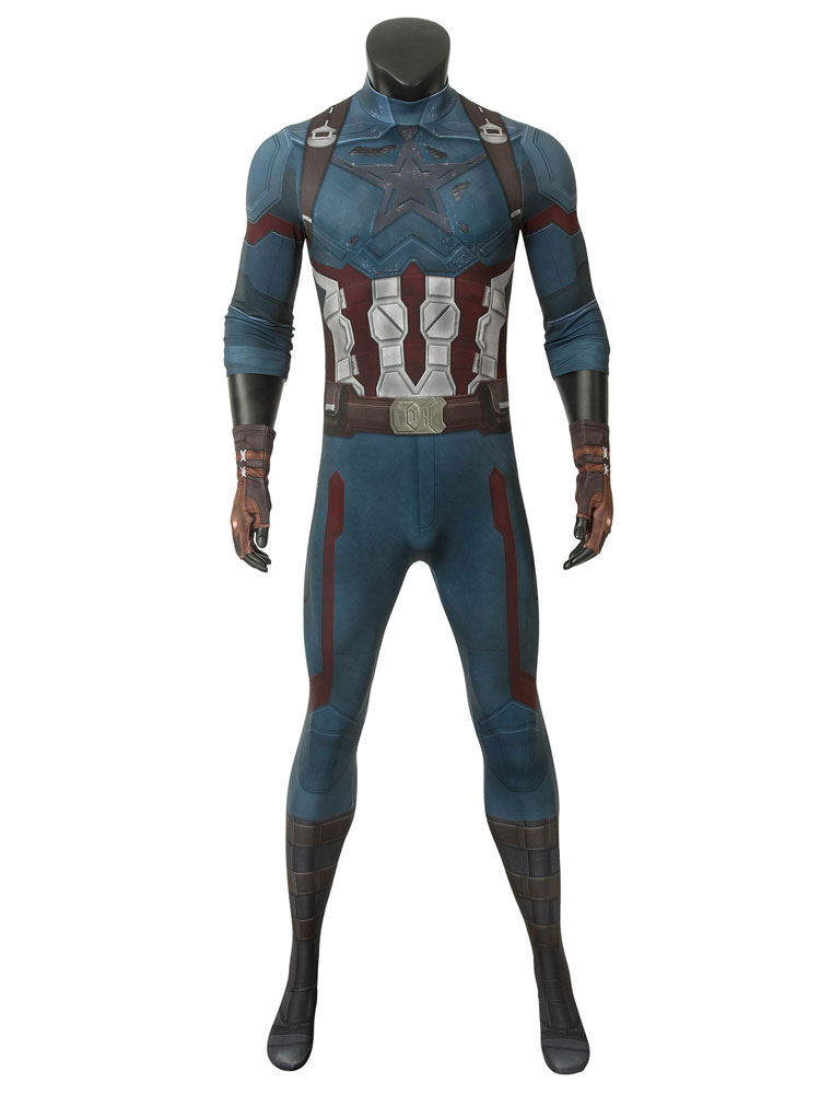 Avengers 3 Infinity War Costume Zentai Jumpsuit Captain America Steve Halloween 