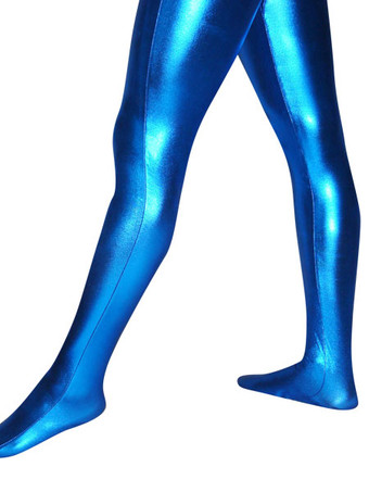 Shiny Stockings Blue Metallic Halloween