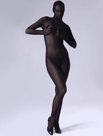  Momo Womens Lace Zentai Suit Full Body Transparent Floral  Unitard : Clothing, Shoes & Jewelry