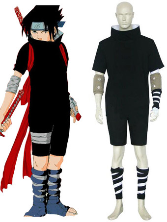 Naruto - Uchiha Sasuke Costume de Cosplay noir Déguisements Halloween