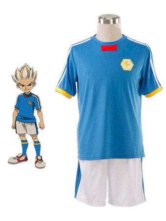 Inazuma Eleven Cosplay Japan Soccer Team Jersey White Blue Cosplay Costume