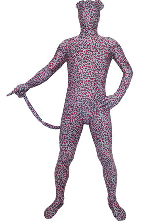 アニマル全身タイツ スーツ全身タイツレッドLeopardのライクラユニセックス