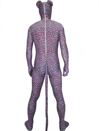アニマル全身タイツ スーツ全身タイツレッドLeopardのライクラユニセックス