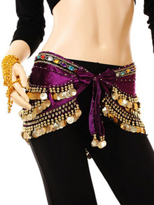 Hip Scarf Belly Dance Costume Terry Bollywood Dance Accessories