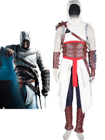Halloween Inspiriert von Assassin's Creed Altair Halloween Cosplay Kostüm aus Baumwolle Leder Karneval Kostüm Fasching Kostüm