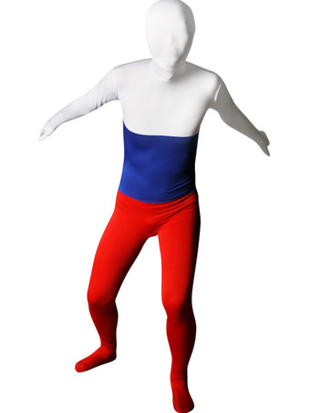 全身タイツ，ロシアの国旗柄　ユニセックス　大人用　コスチューム衣装　コスプレ　