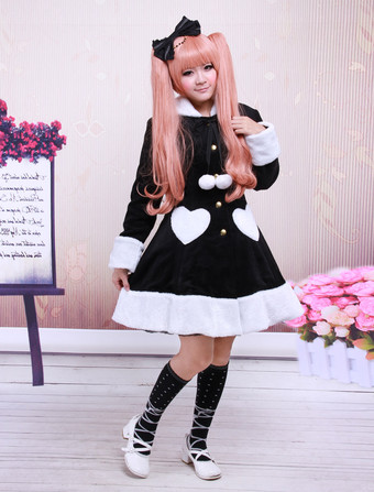 ロリィタアウターウェア　コート　スウィート　ツイード　ブラック　長袖　