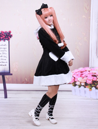 ロリィタアウターウェア　コート　スウィート　ツイード　ブラック　長袖　