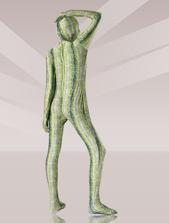 パターニング全身タイツ 全身タイツ　緑　グリーン　ゼンタイ　ライクラ　フルボディ　大人用　ユニセックス　ハロウィン　忘年会　余興