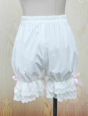 ロリィタパンツ　ホワイト　無地　クラシック＆トラディション　スウィート　コットン　